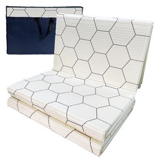 힐링캠프 3단 캠핑매트 특대형(300x230) + 전용가방, C.화이트