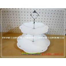 *︵House傢飾︵*雙層蕾絲浮雕簍空蝴蝶點心盤/蛋糕架 限量新款, 1個