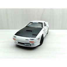 宅米吉 全新盒裝現貨 1:32 馬自達 Mazda RX-7 前輪可轉向 白色 合金 模型車 聲光車 玩具 收藏 交通, 1個