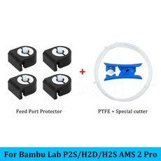 P2S/H2D/H2S 피드 포트 보호 장치 밤부랩 AMS 2 Pro ABS용 고온에 강함 3D 프린터 부품용 간편 설치, 01 Protecto Kit, 01 Protecto Kit