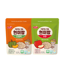처음먹는 칼슘 현미팝 사과 단호박, 2개, 20g, 사과,단호박
