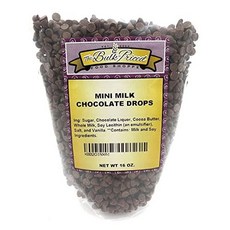미니 밀크 초콜릿 칩 대용량 베이킹 칩 (1파운드 재밀봉 Mini Milk Chocolate Chips Bulk Size Baking Chips (1 lb. Resealab, 1개