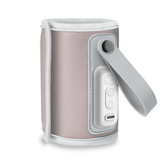 桃園小太陽 lionelo Thermup GO 便攜式USB智能恆溫奶瓶保溫器 保溫 恆溫 溫奶, 柔粉, 1個