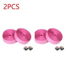갈색 2pcs 자전거 핸들 바 테이프 비 슬립 사이클링 스폰지 벨트, 01 China Mainland, 08 Pink 2pcs