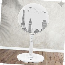 가전 보호 커버 선풍기 보관 덮개 랜드마크 프린팅 디자인 먼지 차단 스탠드형, 상세페이지 참조