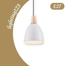 【台灣出貨】 簡約北歐原木單吊燈 E27 附燈泡 咖啡廳吊燈 48-5012