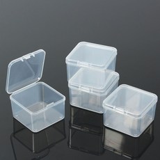 정사각 미니 5.5x5.5cm 4p 반투명케이스 세트 MWFGNHVN, 색상