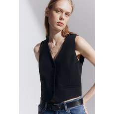 HM 브랜드관 수트 베스트 블랙 1228071004, 32(EUR 32P)