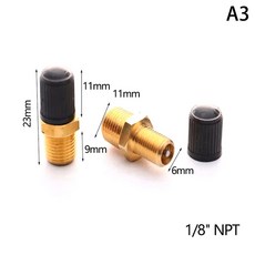 1/4인치 1/8인치 NPT 황동 에어 필 밸브 타이어 인플레이터 커넥터가 있는 부식 방지 슈레더 탱크 및 자동차용, A3