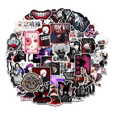 10/30/50pcs 일본 애니메이션 Tokyo Ghoul 스티커 멋진 만화 데칼 DIY 노트북 Kaneki Ken 포장, 02 10PCS