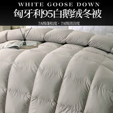 호텔구스 이불 구스다운 호텔이불 한파 겨울용 침구거위 겨울 5성급 호텔 두꺼운 따뜻한 거위, E. 그레이(플랫)