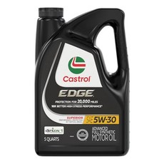 Castrol EDGE 5W-30 Advanced Full Synthetic Motor Oil 5 Quarts, 5쿼트, 1개