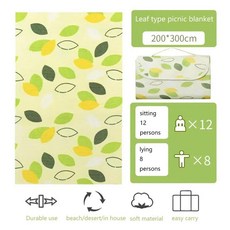 돗자리 매트 야외 캠핑 스타일 두꺼운 방수 및 해변 부직포 스포츠 Leisu, 1gr n 200x300