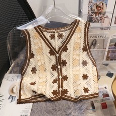 조끼 여성 봄 니트 뜨개 트 캐주얼 빈티지 가을