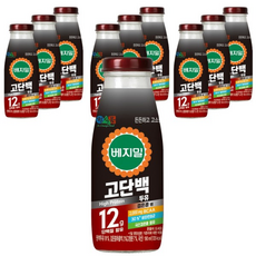 베지밀 고단백 검은콩 두유 병, 190ml, 10개