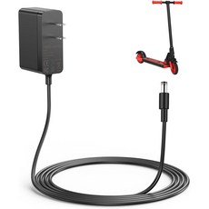 29.4V 1A 전원 공급 장치 GoTrax GKS LumiosPlusProEdgeNovaGlide 호환 교체용 충전기 어댑터 5피트 블랙, 1, 1