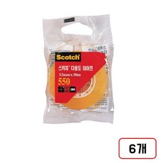 3M)스카치테이프 리필(550R), 6개, (12mm*30m/M323020)