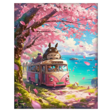 조이제이 27종 40x50 쉬운그림그리기 DIY 유화그리기세트 명화그리기, 012 지브리, 1개