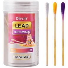 디르빈 납 검사 키트 30초 즉석 결과 가정용 페인트 모든 페인팅 표면에 적합 금속 보석 장난감 식기 도자기 목재 36개, 36pcs