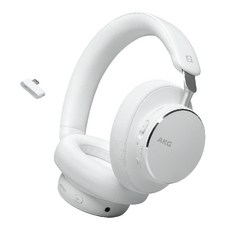 삼성공식파트너 AKG N9 HYBRID 블루투스 헤드폰 Hi-Res 공간음향 노이즈캔슬링 최대 100시간 C타입 동글이 톡쓰루 주변소리듣기 LDAC 무선 헤드셋, 화이트