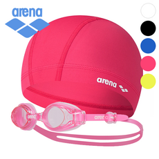 [정품] 아레나 수경 수모 생존수영 세트 초등 유아 주니어, 1세트, 핑크
