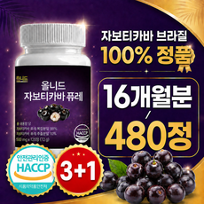 allneed 자보티카바 브라질 100% 정품 haccp 식약청 인증 시설 제조, 4박스, 120정 4박스, 120정