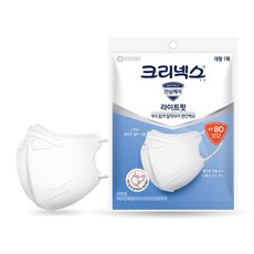 크리넥스 KF80 라이트핏 마스크 대형, 1개입, 90개, 화이트