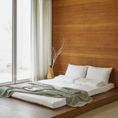 자몬스 국산 메모리폼 토퍼 7존 기절 매트리스, 9cm, 샌드아이보리