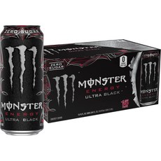 미국발송 Monster Energy Ultra Black 무설탕 에너지 드링크 16온스(15팩), 15 Pack 364179, 울트라 파라다이스, 473ml