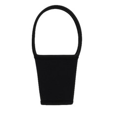 簡約風飲料杯套，隔熱保溫提手杯套，多功能飲料提袋, 1個, 1個裝, 黑色 圓形 手提