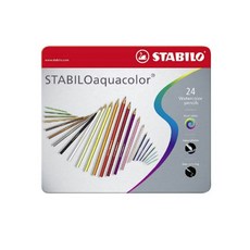 STABILO CarbOthello 水性粉彩筆 鐵盒裝 乾濕兩用, 36色, 銀色, 1個裝