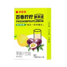 歡喜客 百香檸檸鮮萃液, 1個, 百香檸檸鮮萃液一盒10入 一條15ml