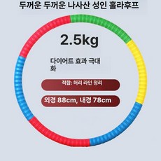 지압 훌라후프 2kg 다이어트 복부운동 홈트레이닝, 1개, 2.5kg 두꺼운 나사형, 1g