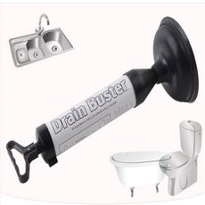 세면대 하수구 변기막힘 피스톤 압축 뚫어뻥