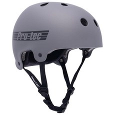 Pro-Tec Old School Low PRO Asia Fit 인증 헬멧 - 스케이트보드 BMX 자전거 및 롤러 스케이팅에 이상적_171309, 매트 그레이
