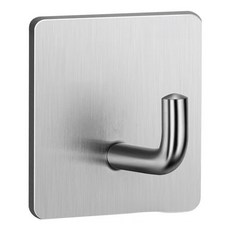 코지웰 접착식 스테인리스 코끼리 코 매직후크, 1개, 실버