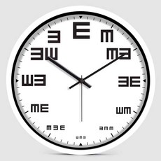 헬스장 벽시계 스포츠 아날로그시계 개성 프레임, 19. 12인치 R592 검은바늘 화이트