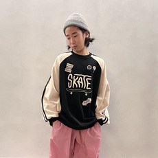 리우리우KC 스케이트두줄나그랑맨투맨(모델컷)(1X~2X)*1X~2X*