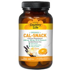 Country Life 咀嚼錠 香草橘子風味, 1個, 60 件
