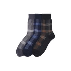 26SS 타탄 체크 장목 양말 3종 세트 DMSS6E011MU