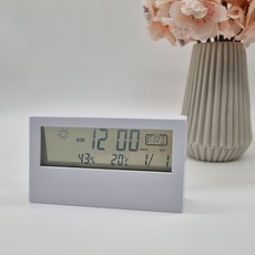 측정기 디지털 투명 온도 온도계 온습도계 다용도 습도 습도계, 화이트