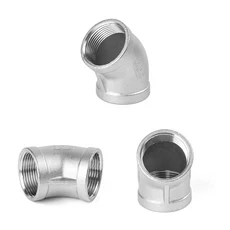 1/4 "1/2" 3/4 "1"1-1/2" 2 "BSP 304 스테인레스 스틸 파이프 피팅 4방향/3방향 /엘보 버트 어댑터, 03 1/4"