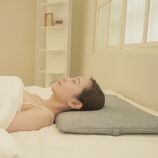 하우스터 국내생산 천연 라텍스 스탠다드 일자형 베개, 1개, 텐셀 그레이