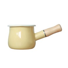 인덕션 법랑 밀크팬 소스팬 10cm, 1개, 버터옐로우