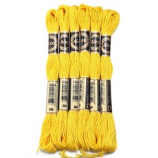 폴리에스터 크로스 자수실 바느질 공예 천, 24. Yellow00