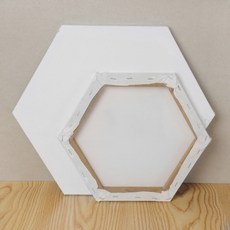클로이영 유화 면천 캔버스 무지 화이트, 육각형, 3개