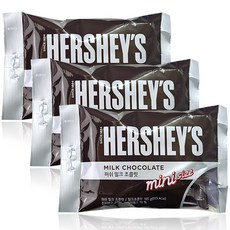 허쉬 밀크초콜릿 미니 사이즈, 165g, 3개