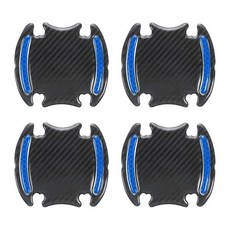 HARFINGTON 자동차 도어 컵용 보호 반사 스티커 4개 긁힘 방지 스티커 자국이 남지 않는 자동 필름 범용 차량 장식 액세서리 모든 자동차용 브라이트 옐로우 17, 블루