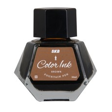 SKB 色彩墨水 鋼筆墨水瓶 30ml, 1個, INK-210_咖啡, 咖啡