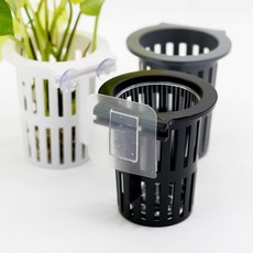 미미네아쿠아 부착 걸이식 수경재배용 원통 바스켓 블랙, 1개